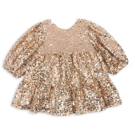 Konges Sløjd Gold Glitter Lila Sequins Sløjfe Kjole