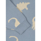 Konges Sløjd Dino Mist Lapis Strik Sweater GOTS