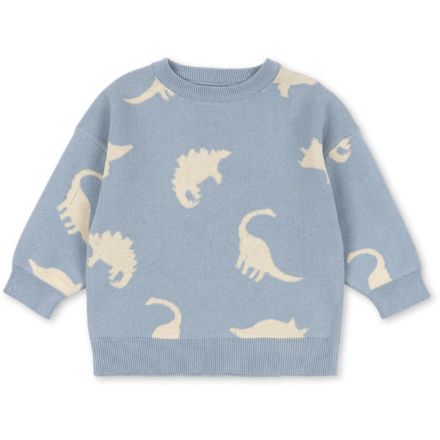 Konges Sløjd Dino Mist Lapis Strik Sweater GOTS