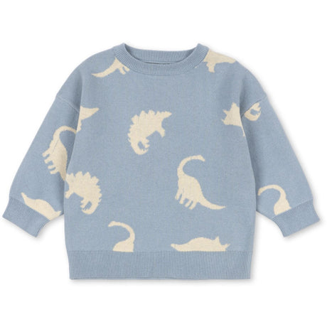 Konges Sløjd Dino Mist Lapis Strik Sweater GOTS