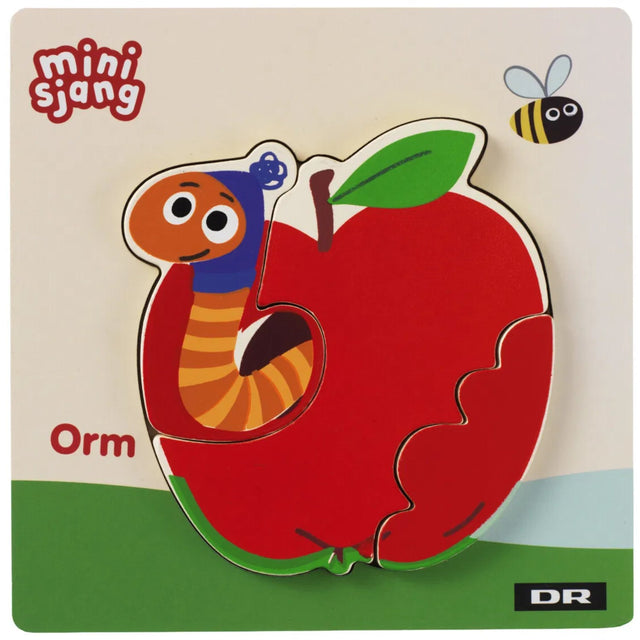 DR Træpuslespil, 3 Brikker, Orm