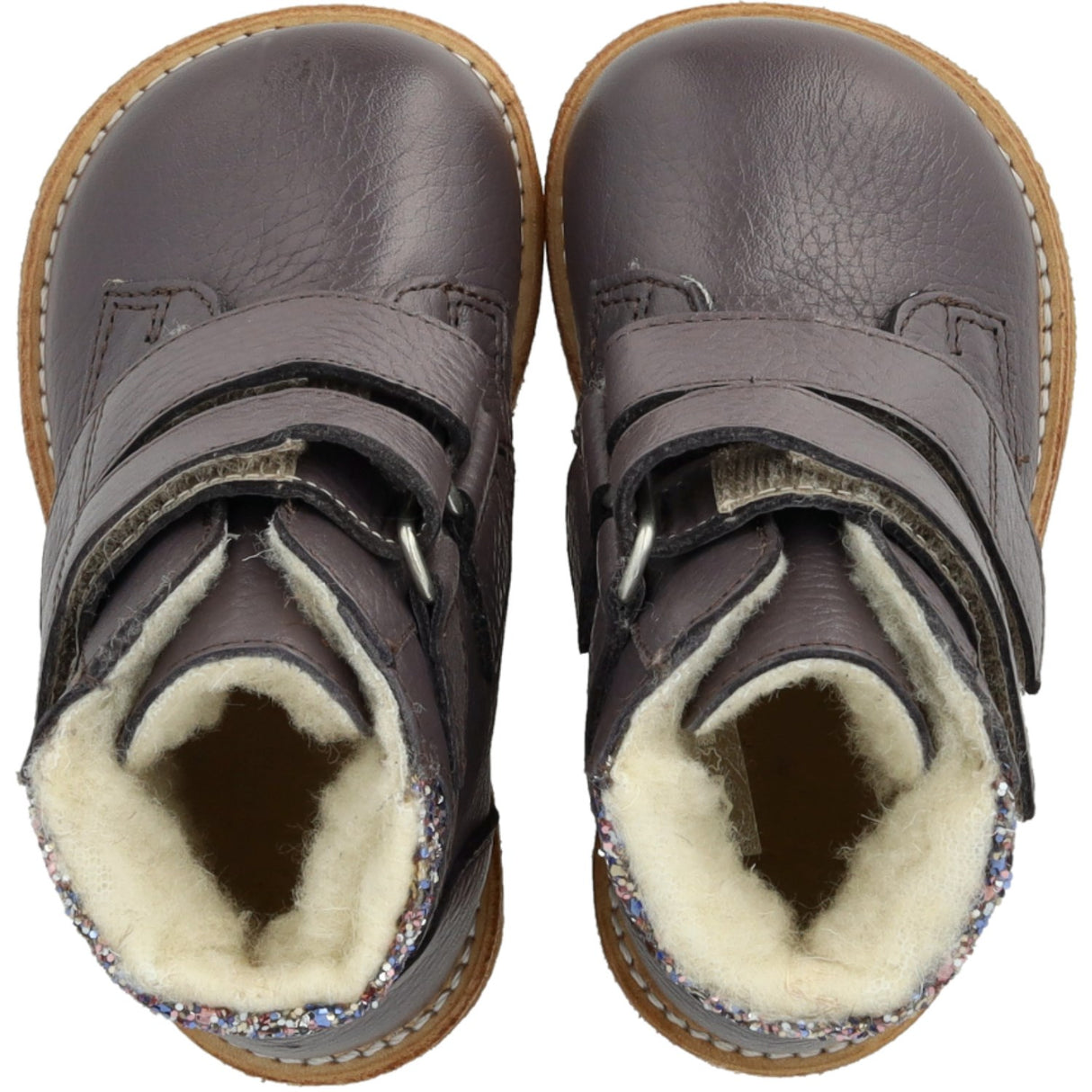 Angulus Lavender/Pastel Multi Glitter TEX-støvle Med Glitter Og Velcrolukning