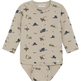 Minymo Oxford Tan Body LS AOP Sweat