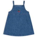 Konges Sløjd x Luksusbaby Denim Blue Magot Strap Kjole GOTS