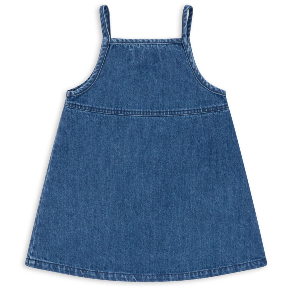 Konges Sløjd x Luksusbaby Denim Blue Magot Strap Kjole GOTS