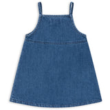 Konges Sløjd x Luksusbaby Denim Blue Magot Strap Kjole GOTS