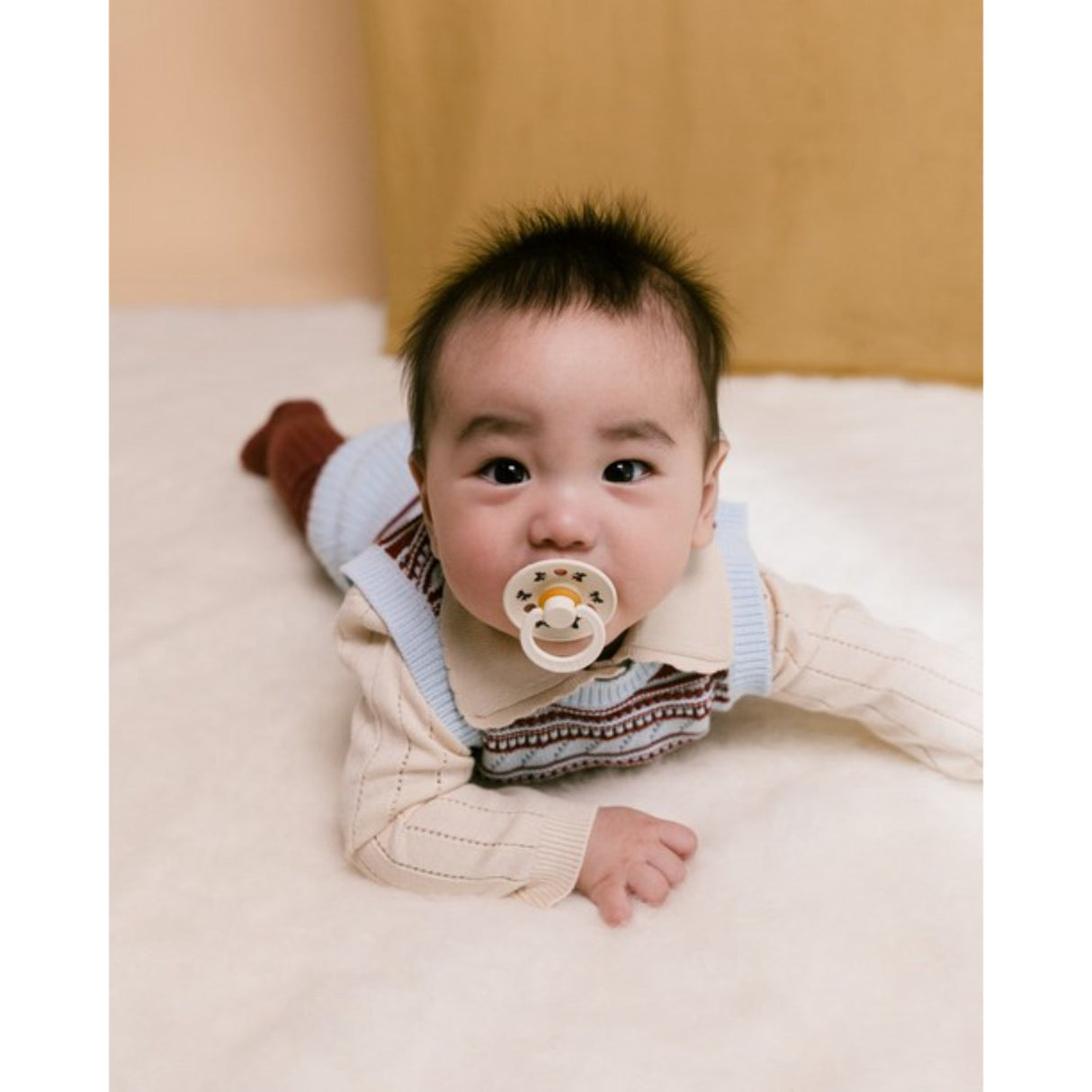 Bibs Ivory/Plum Sut Colour Holiday Sløjfe 2-Pak Latex