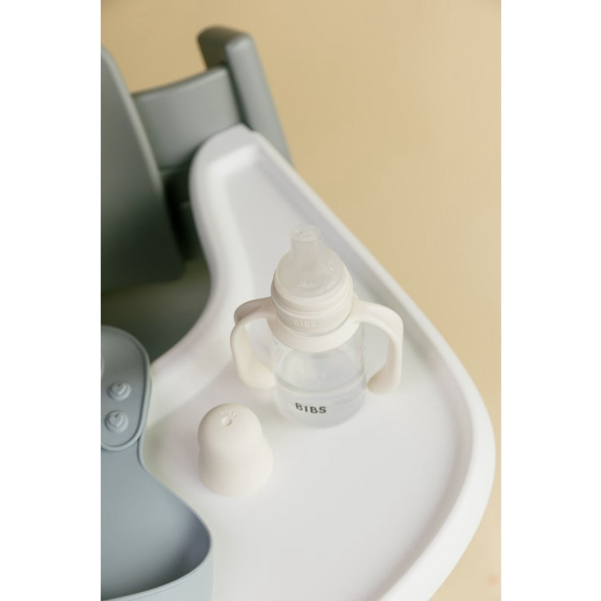 Bibs Ivory Baby Sippy Flaske Spout Round Silikone Slow Flow