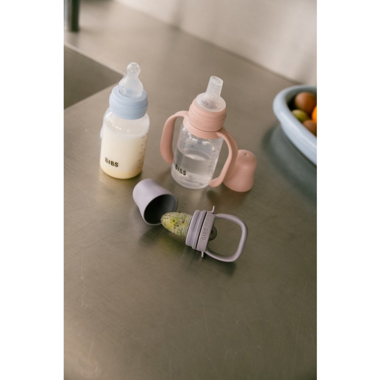 Bibs Blush Baby Sippy Flaske Spout Round Silikone Slow Flow