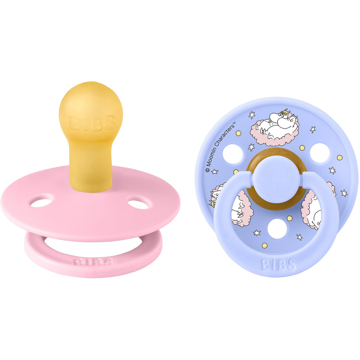 Bibs X Moomin Baby Pink Mix Sut Colour 2-Pak Dreaming Latex