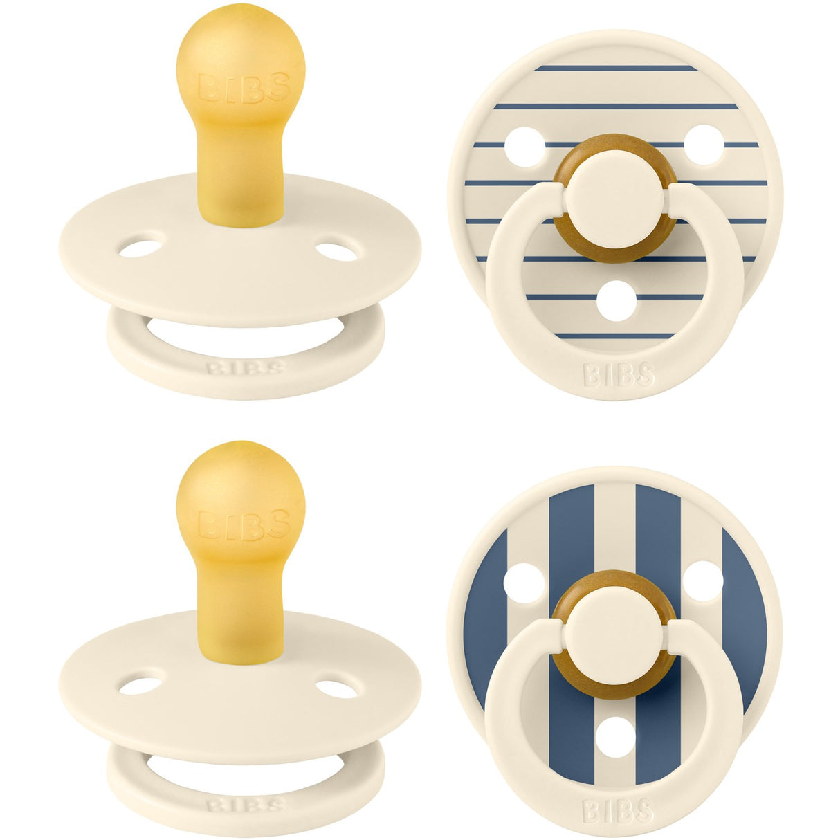 Bibs Pin Ivory Vanilla Mix/Pin Ivory Steel Blue Mix Sut Studio Colour 4-Pak Latex
