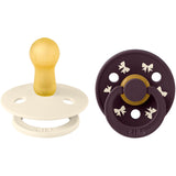 Bibs Ivory/Plum Sut Colour Holiday Sløjfe 2-Pak Latex