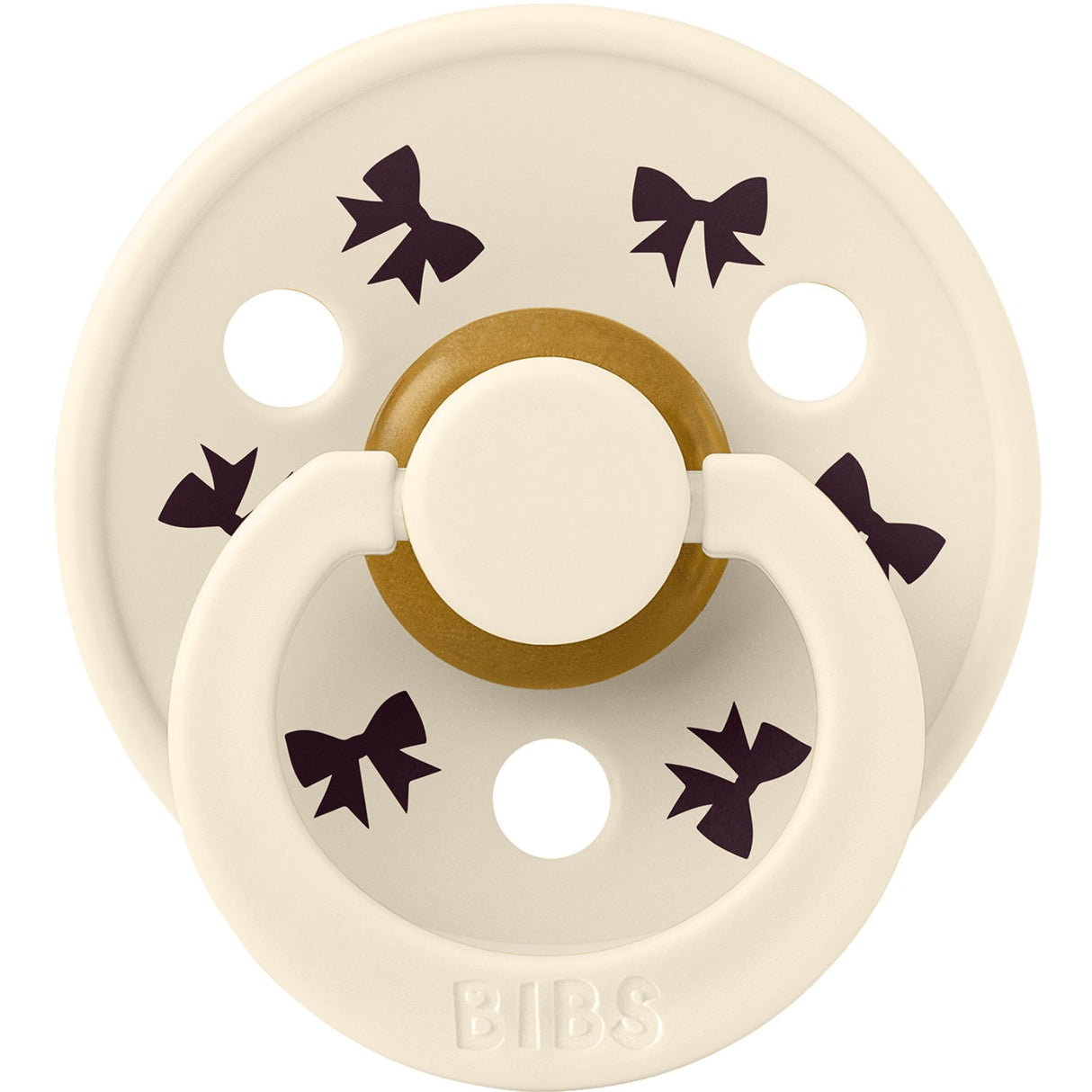 Bibs Ivory/Plum Sut Colour Holiday Sløjfe 2-Pak Latex