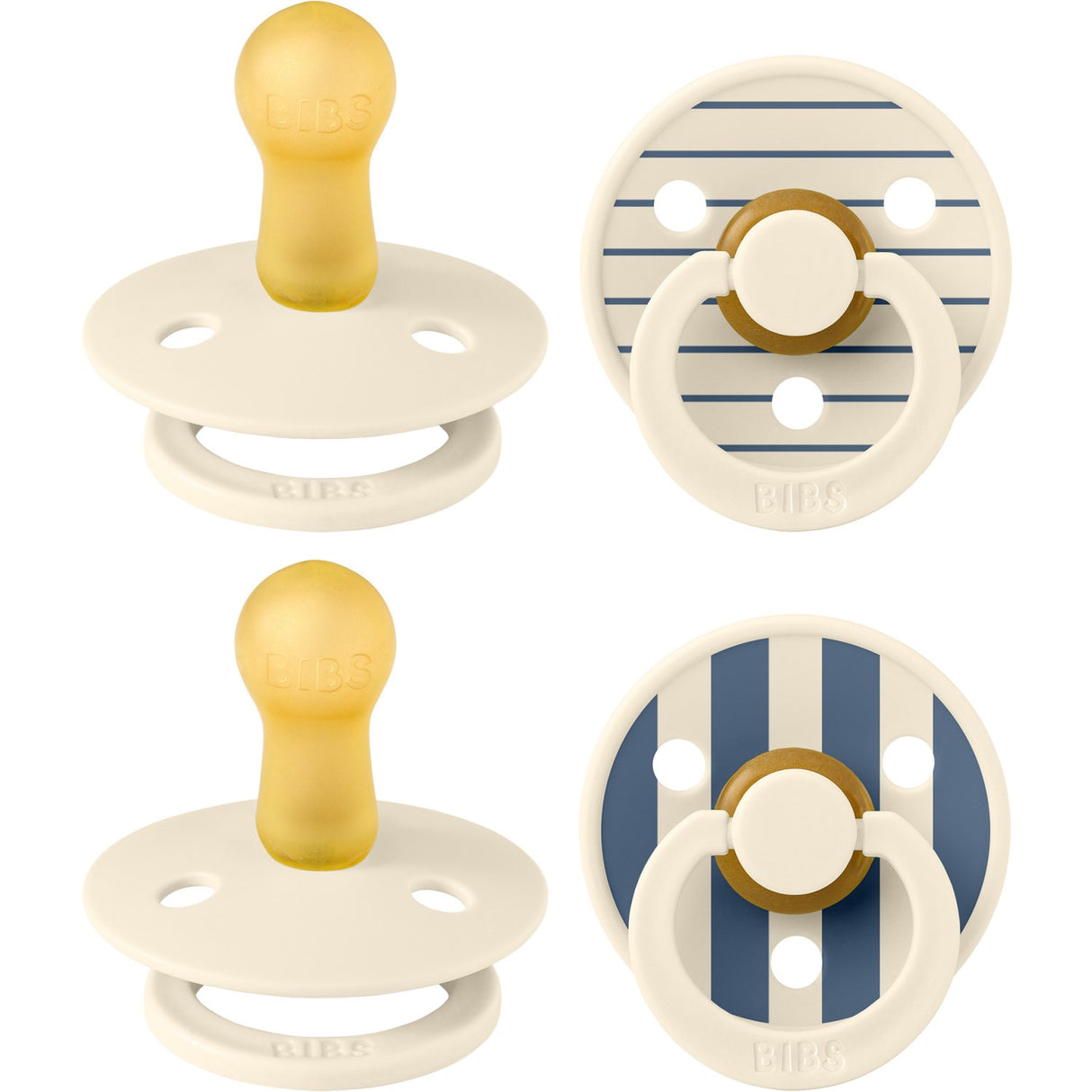 Bibs Pin Ivory Vanilla Mix/Pin Ivory Steel Blue Mix Sut Studio Colour 4-Pak Latex