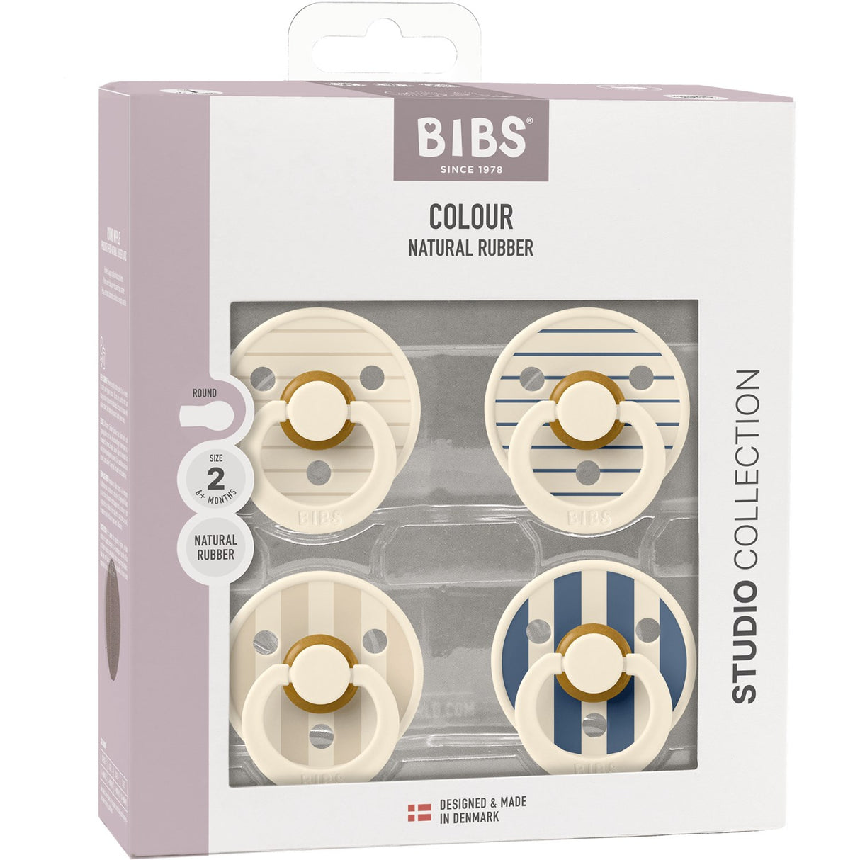 Bibs Pin Ivory Vanilla Mix/Pin Ivory Steel Blue Mix Sut Studio Colour 4-Pak Latex