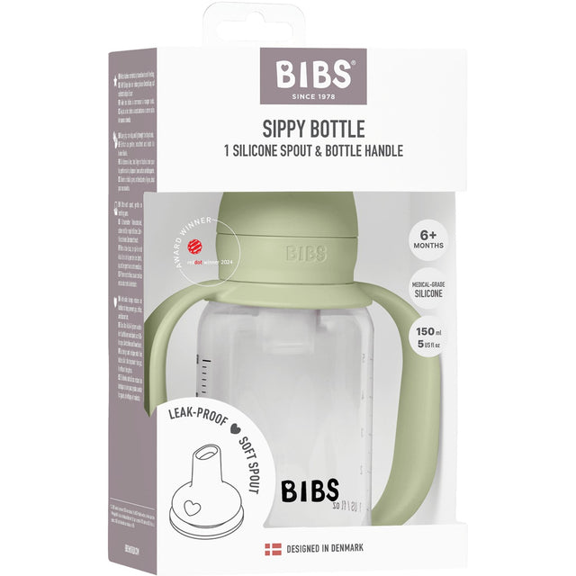 Bibs Sage Baby Sippy Flaske Spout Round Silikone Slow Flow