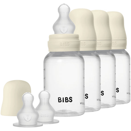 Bibs Ivory Baby Flaske Round Silikone 4-Pak