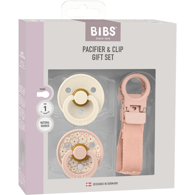 Bibs Blush Colour Sut & Loop Clip Gavesæt Latex