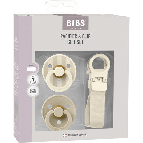 Bibs Ivory Colour Sut & Loop Clip Gavesæt Latex