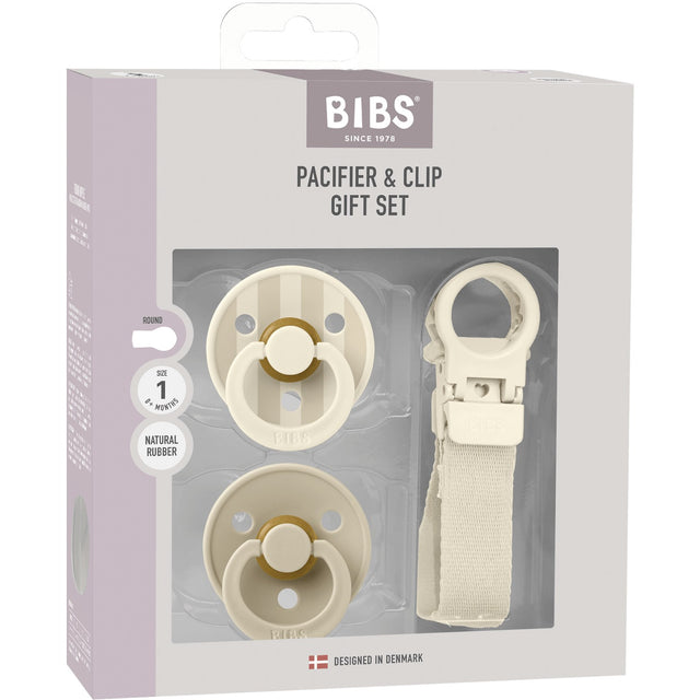 Bibs Ivory Colour Sut & Loop Clip Gavesæt Latex