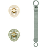 Bibs Sage Colour Sut & Loop Clip Gift Sæt Latex