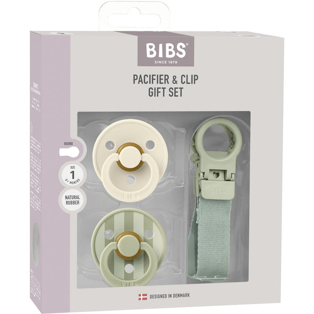 Bibs Sage Colour Sut & Loop Clip Gift Sæt Latex
