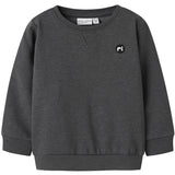 Name It Dark Grey Melange Nmmvimo Ls Sweat Bru Noos