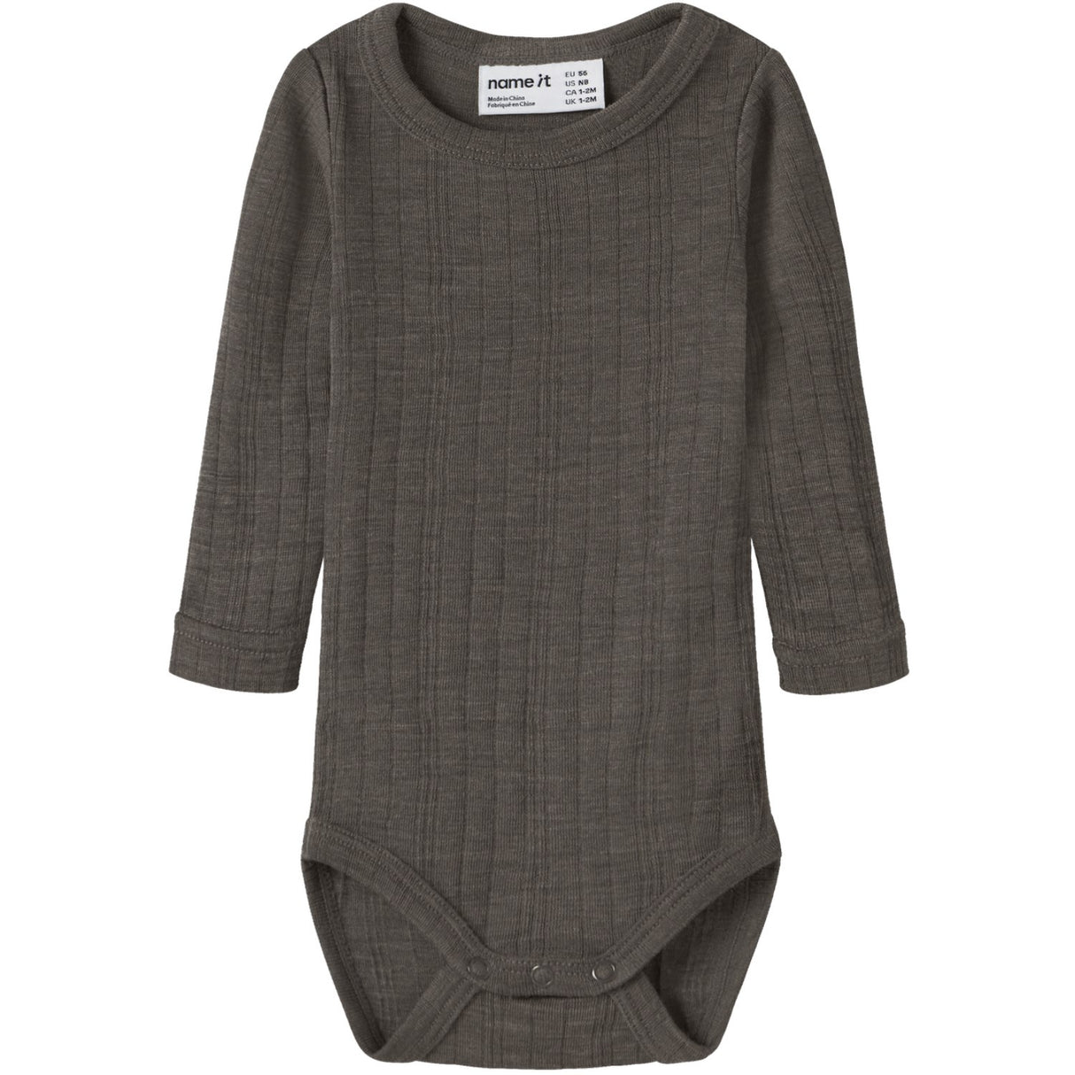 Name It Morel Nbmwang Uld Needle Ls Body Solid Noos