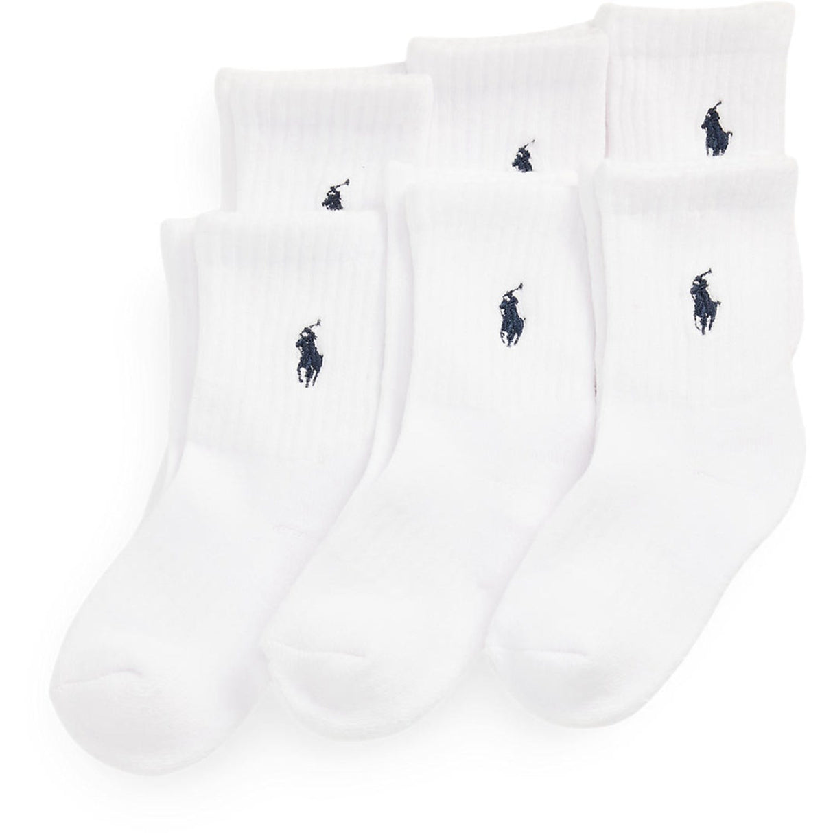 Polo Ralph Lauren White Boy Crew Strømpe 6-Pak