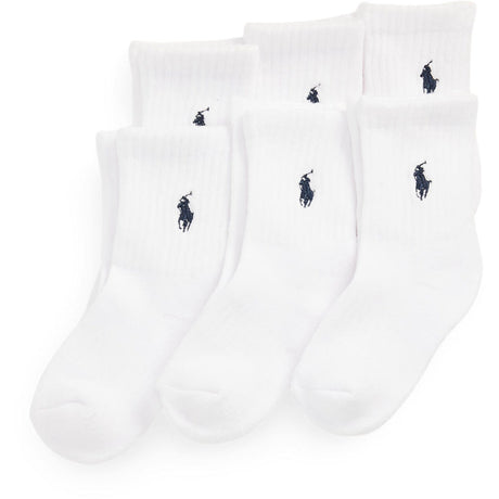 Polo Ralph Lauren White Boy Crew Strømpe 6-Pak
