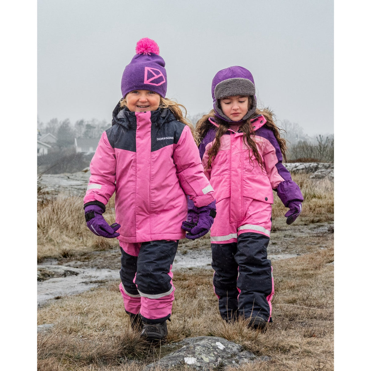 Didriksons Sweet Pink Skare Kids Sæt