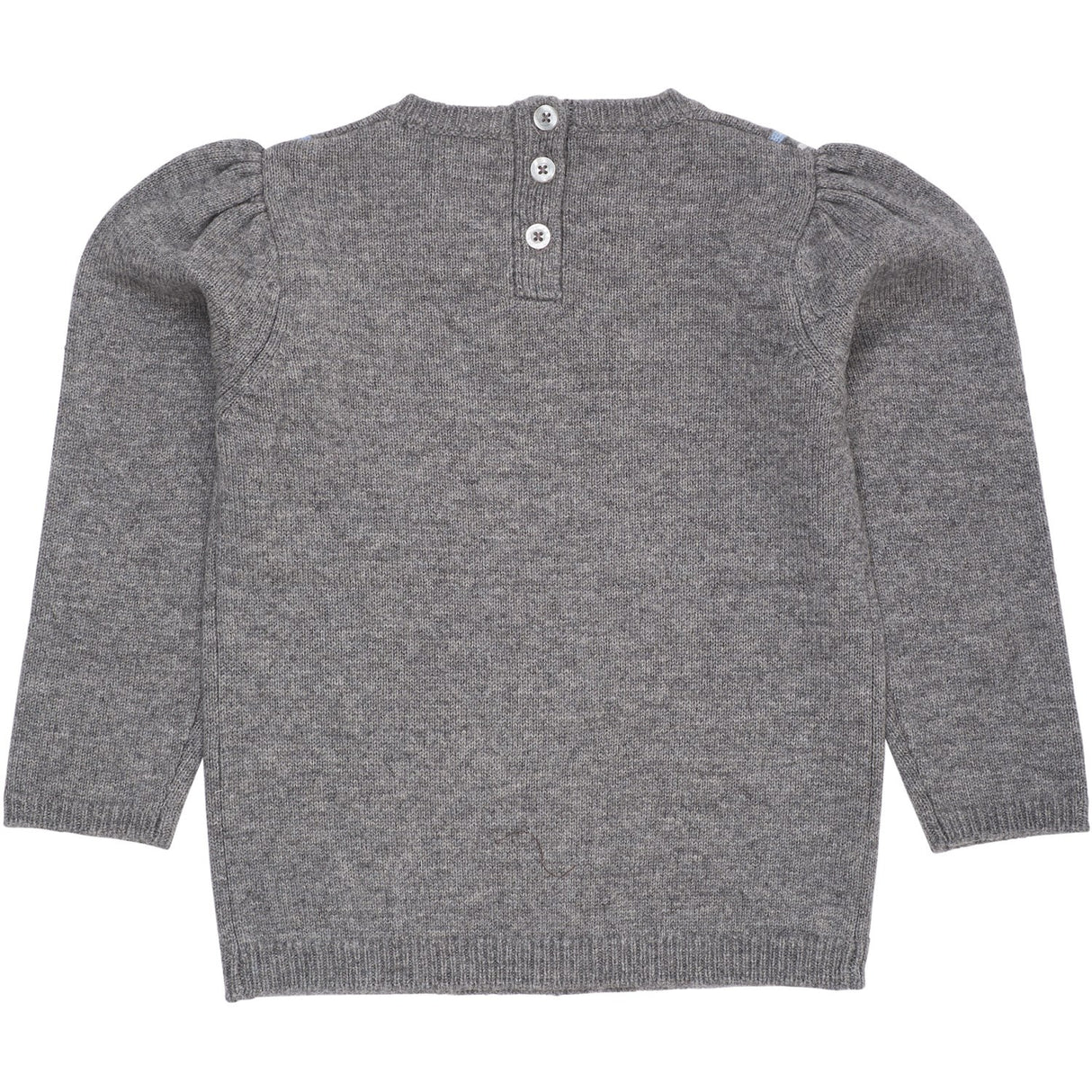 COPENHAGEN COLORS Dk Grey/Blue Comb. Cashmere Bluse W. Krave Deco