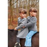 COPENHAGEN COLORS Dk Grey/Blue Comb. Cashmere Bluse W. Krave Deco