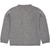 COPENHAGEN COLORS Dk Grey Mel./Cream Comb. Cashmere Cardigan W. Poplin Sløjfe