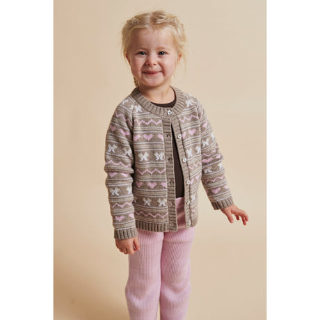 COPENHAGEN COLORS Sand Comb. Cashmere Pattern Cardigan