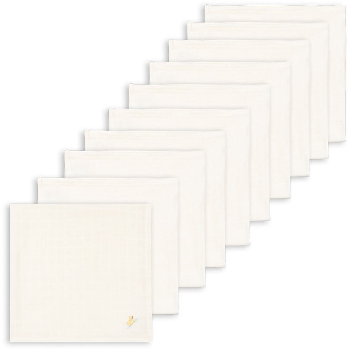 Konges Sløjd Fanga Antique White Nuvoli 10 Pak Muslin Cloth GOTS