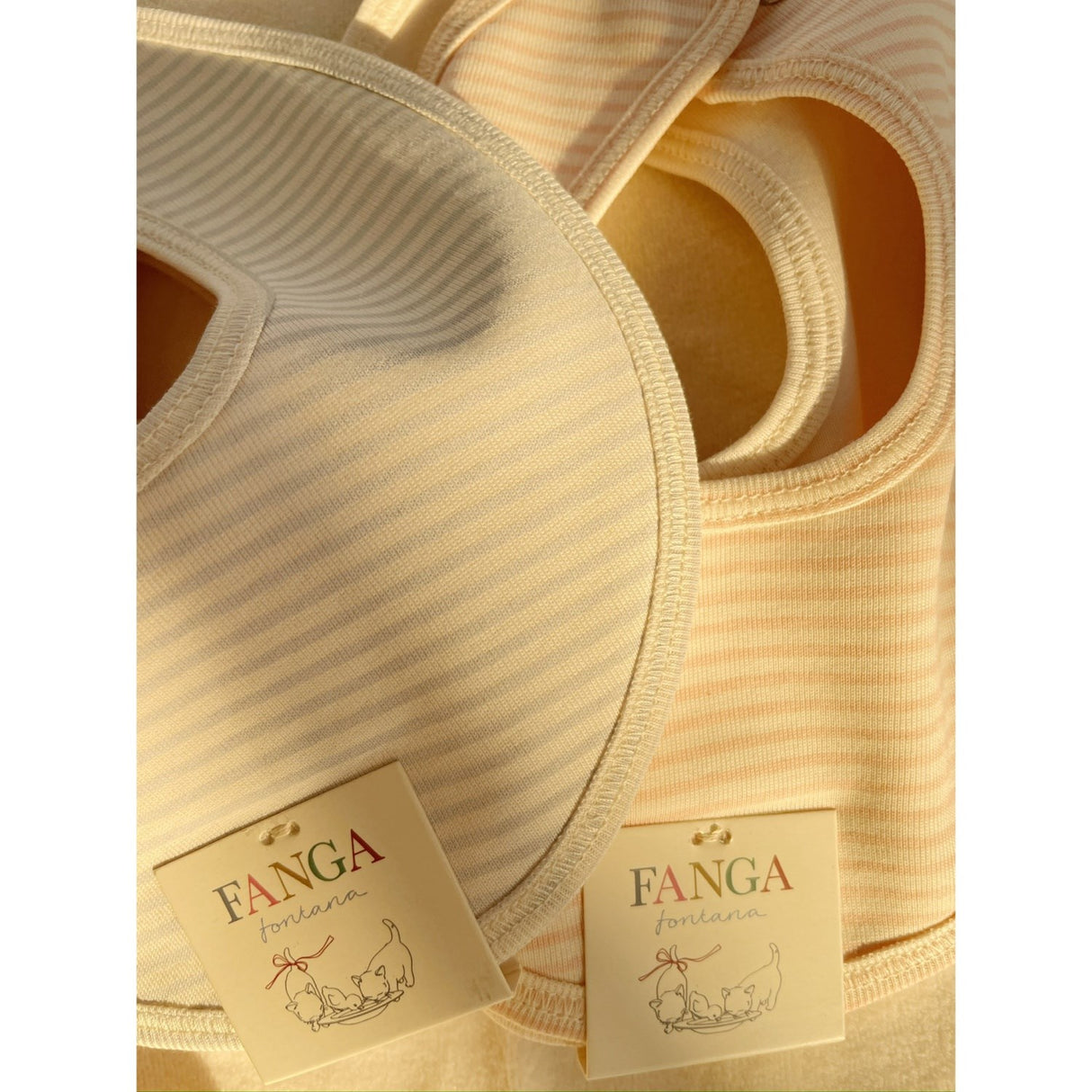 Konges Sløjd Fanga Fontana Blush Mix Fio Stripe 2 Pak Hagesmække OCS