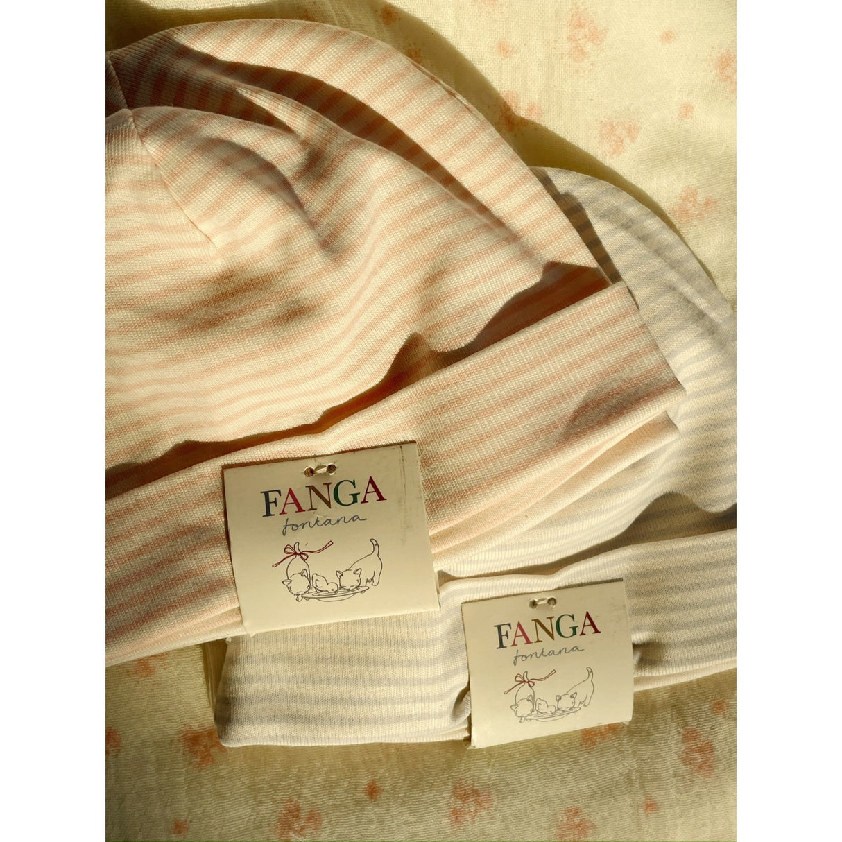 Konges Sløjd Fanga Fontana Blush Mix Fio Stripe 2 Pak Beanie OCS