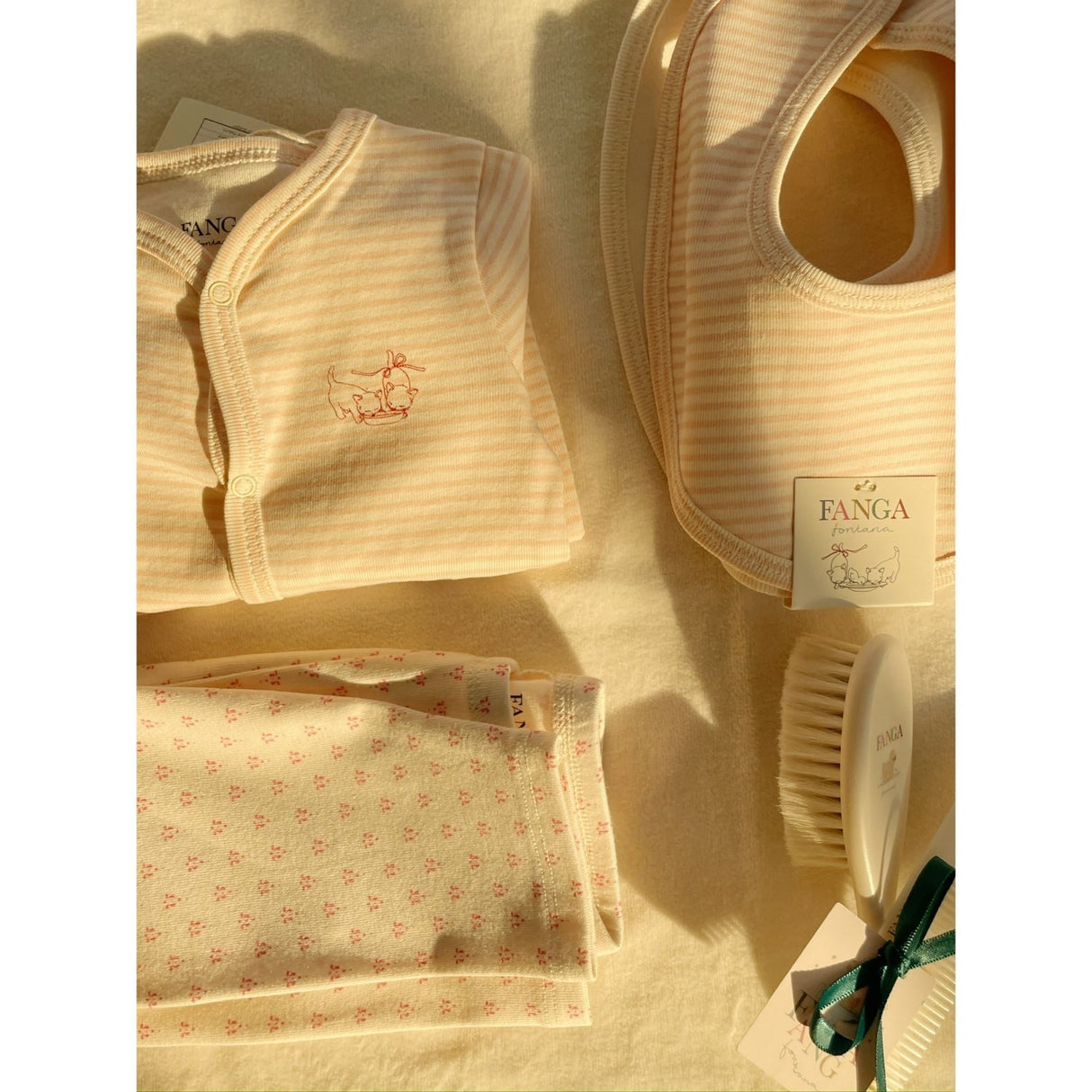Konges Sløjd Fanga Fontana Blush Mix Fio Stripe 2 Pak Beanie OCS