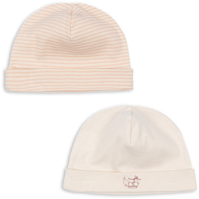 Konges Sløjd Fanga Fontana Blush Mix Fio Stripe 2 Pak Beanie OCS