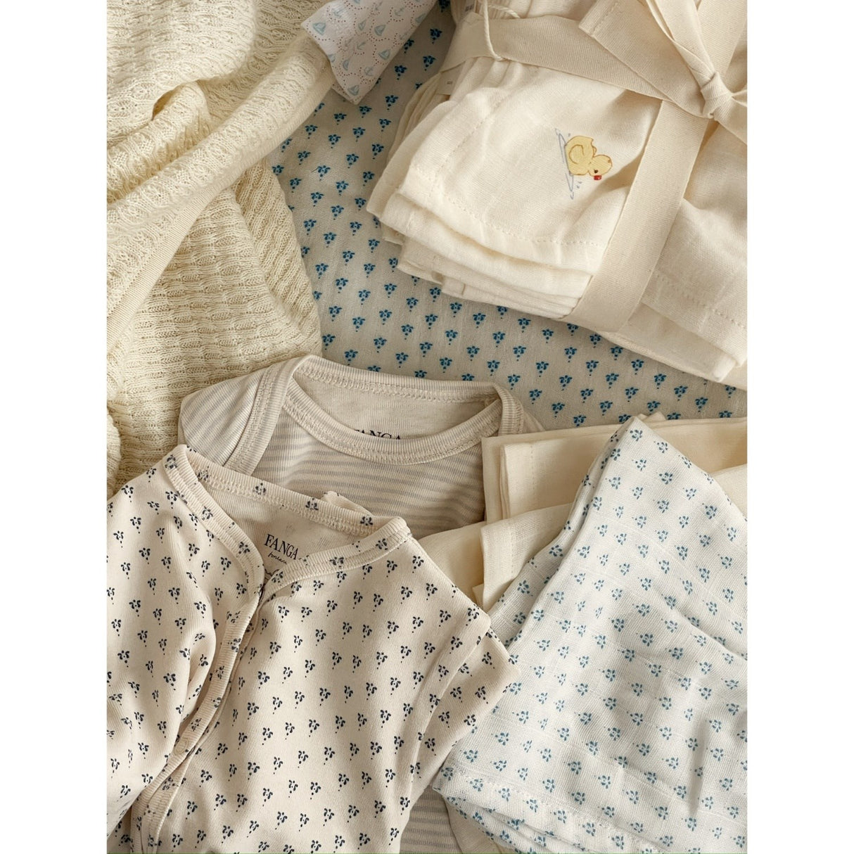 Konges Sløjd Fanga Fontana Punto Blu Bellini 3 Pak Muslin Cloth GOTS