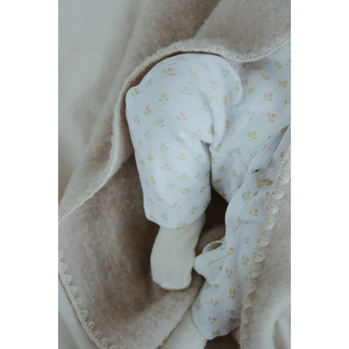 Konges Sløjd Fanga Fontana Oatmeal Melange Erba Uld Fleece Baby Tæppe