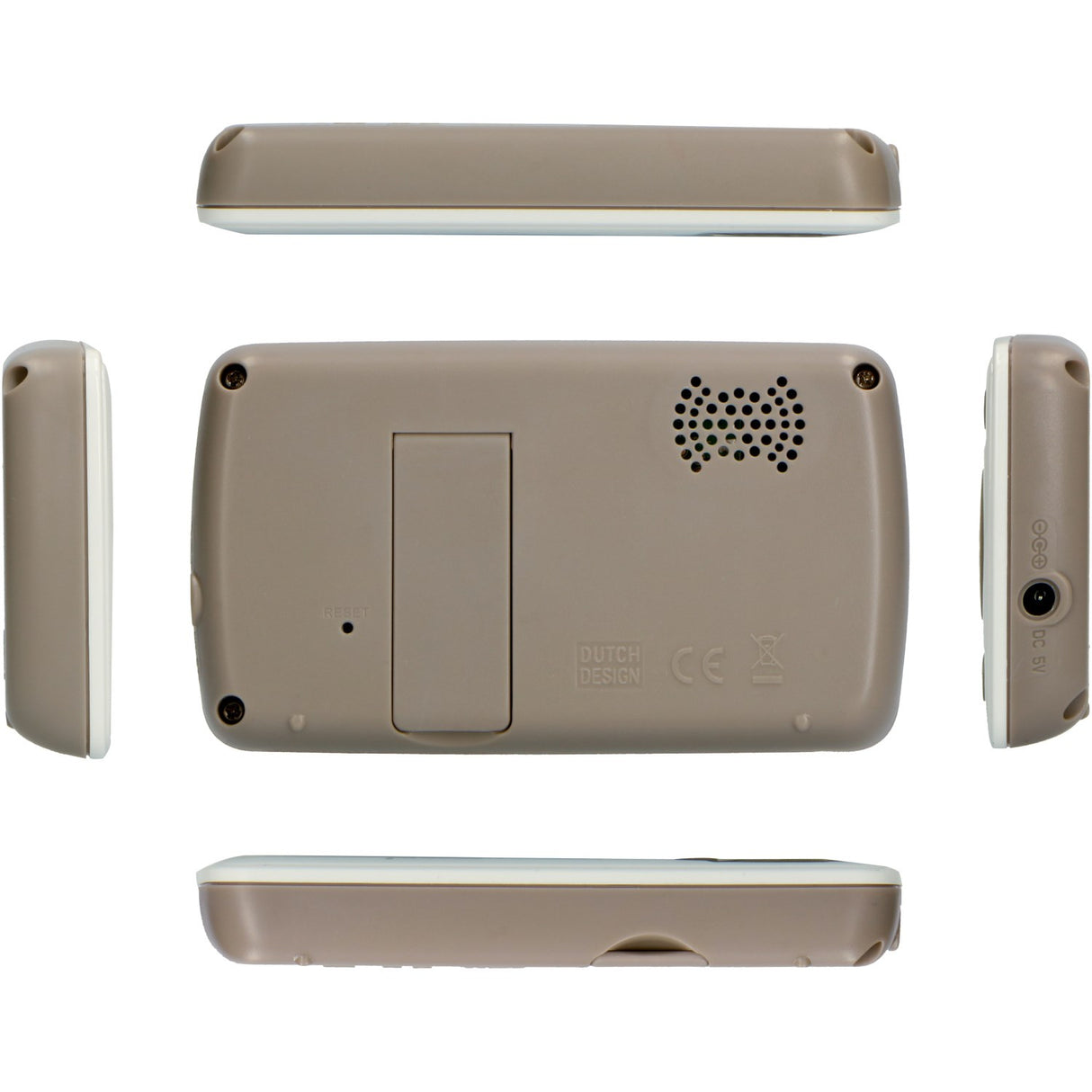 Alecto White/Taupe Video Babyalarm 2,4 Tommer Farve Display