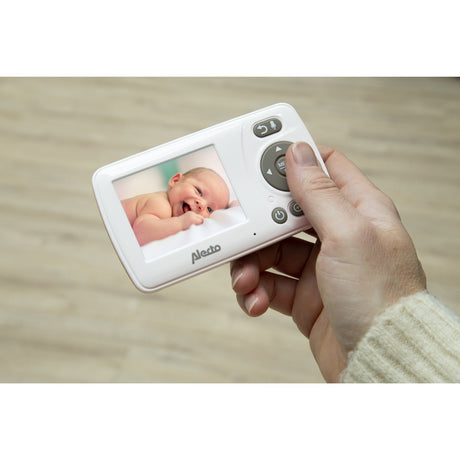 Alecto White/Taupe Video Babyalarm 2,4 Tommer Farve Display