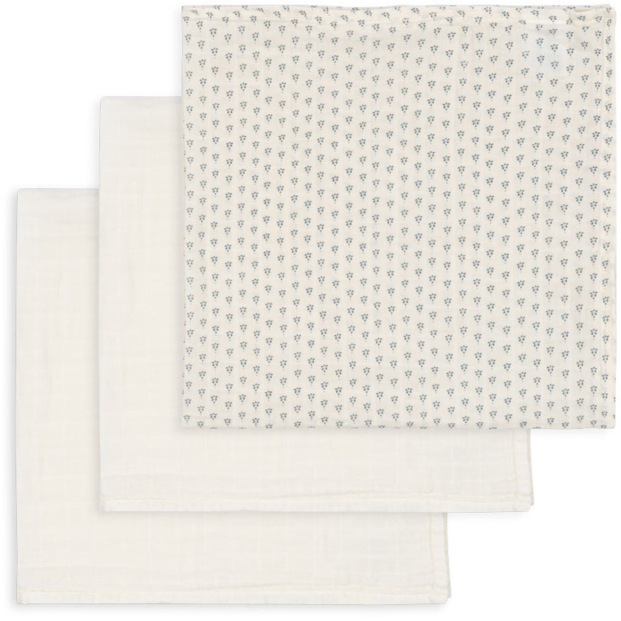 Konges Sløjd Fanga Fontana Punto Blu Bellini 3 Pak Muslin Cloth GOTS