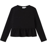 Name It Black Nkfroka Ls Kort Top