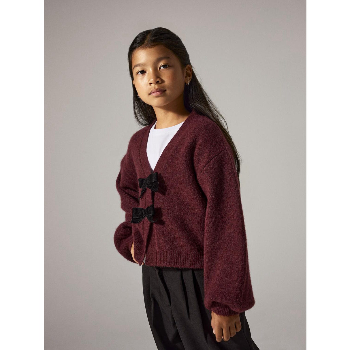 Name It Burgundy Black Bow Nkfrina Ls Strik Card