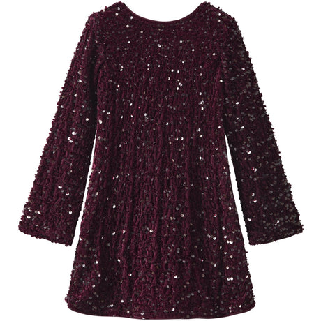 Name It Burgundy Black Bow Nkfrusitta Ls Kjole