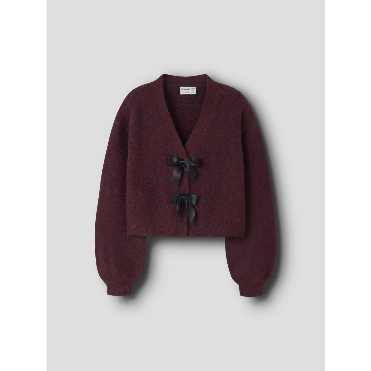 Name It Burgundy Black Bow Nkfrina Ls Strik Card
