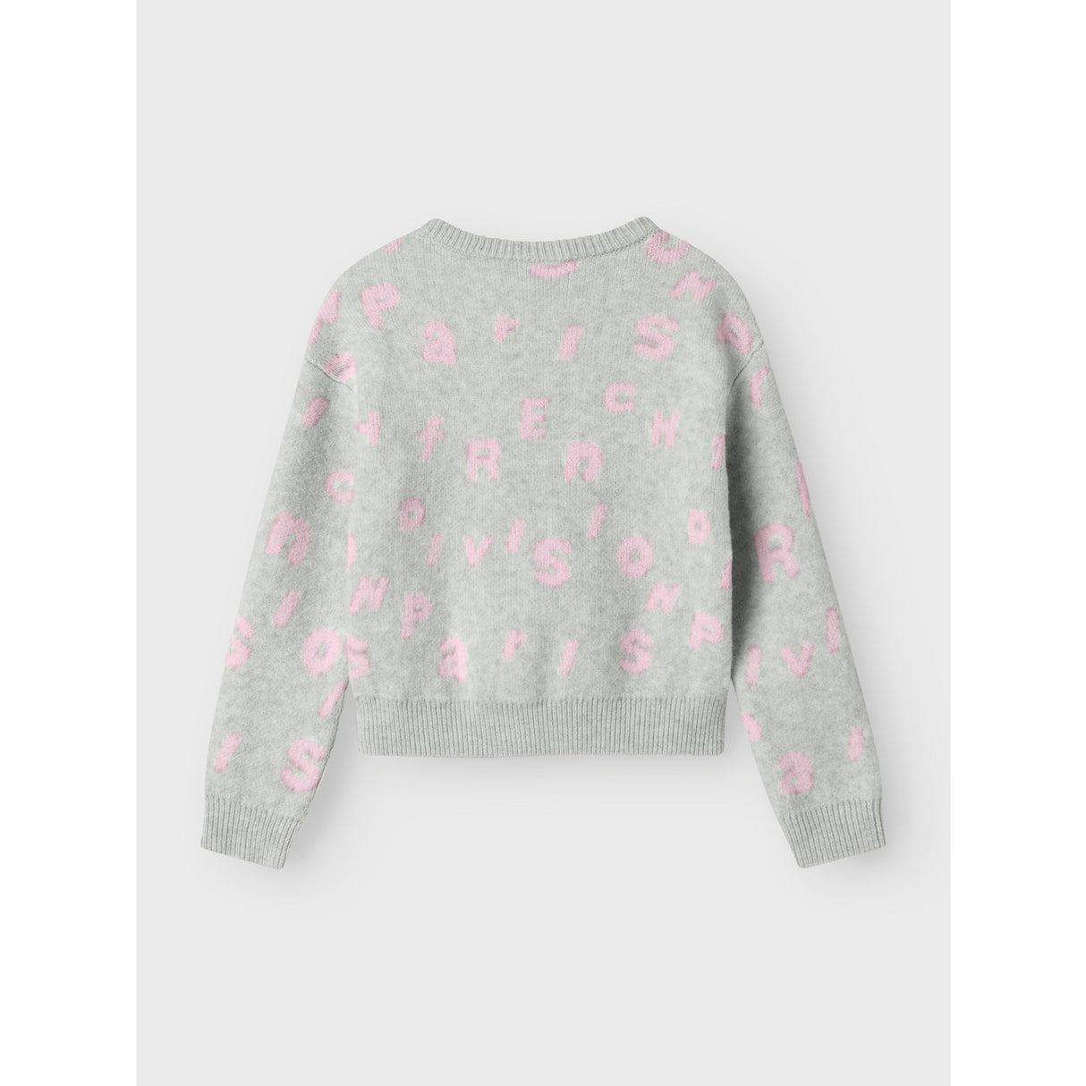 Name It Light Grey Melange Nmfoline Ls Strik Bf